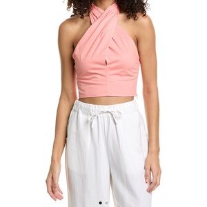 NEW STAUD Kai pink halter cotton top